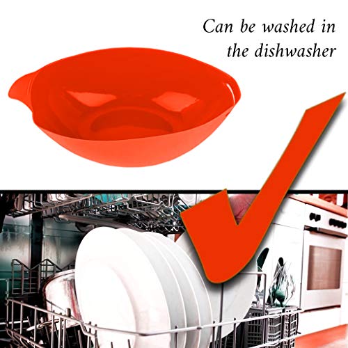Estuche Vapor microondas Silicona vaporera Papillote Bandeja panera recipientes Bowl para cocinar al Vapor microondas Cocina Lavado lavavajillas Naranja