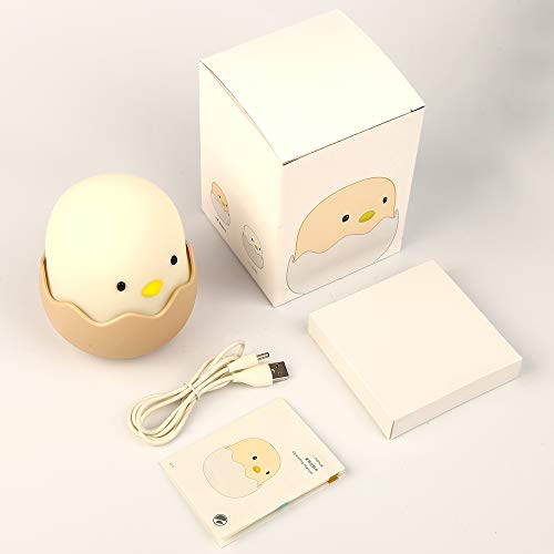Etmury - Lámpara LED de noche para niños, lámpara táctil para dormitorio, lámpara de noche con luz amarilla e interruptor táctil, lámpara de noche para leer, dormir y relajarse