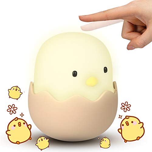 Etmury - Lámpara LED de noche para niños, lámpara táctil para dormitorio, lámpara de noche con luz amarilla e interruptor táctil, lámpara de noche para leer, dormir y relajarse