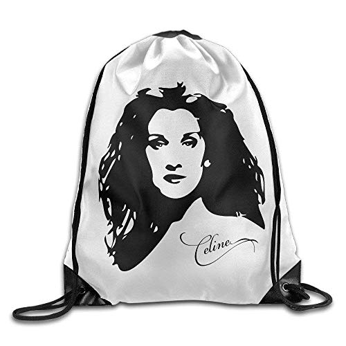 Etryrt Mochilas/Bolsas de Gimnasia,Bolsas de Cuerdas, Celine Dion Gym Drawstring Bags Backpack