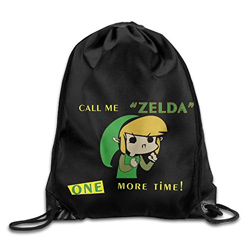 Etryrt Mochilas/Bolsas de Gimnasia,Bolsas de Cuerdas, Drawstring Backpack Bag Call Me Zelda One More Time