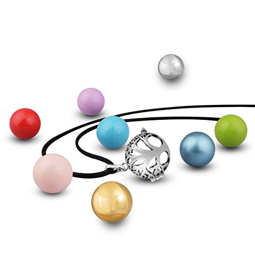 Eudora Harmony Árbol de la Vida carillón Ball Collar Colgante para Las Mujeres Bonito Regalo