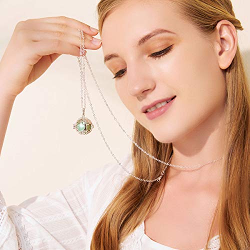 EUDORA Harmony Ball Llamador de Angeles Arbol de la Vida Cadena Colgantes Joyería para Mujer Niña Regalos Originales Carillón Música Cadena con Collar, 76,2cm