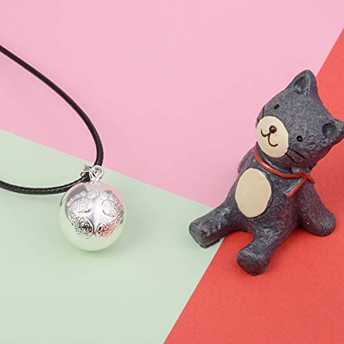 EUDORA Harmony Ball Llamador de Angeles Embarazada, Colgantes Mujer Collar Música Timbre Bell Mujeres Joyas Niñas, Damas, Profesor, Madres y Hermanas, 76CM