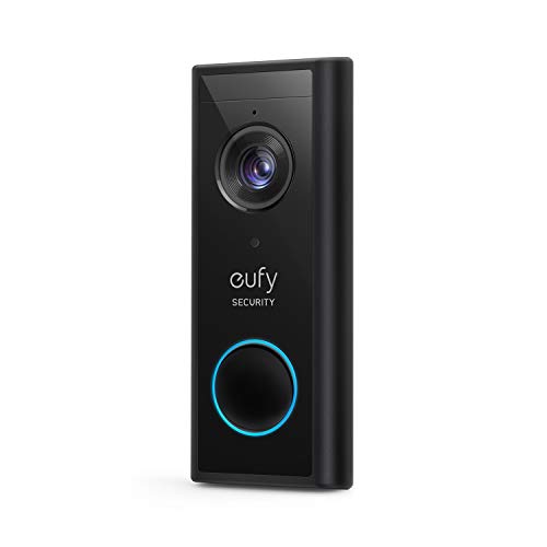 eufy Security, Video Timbre Inalámbrico (alimentado por batería) con 2K HD, sin cargo mensual, IA en el dispositivo para detección humana, audio bidireccional, simple auto-instalación