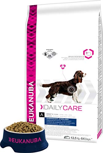 Eukanuba Daily Care Adulto - Alimento seco para perros con sobrepeso y esterilizados, 12,5 kg