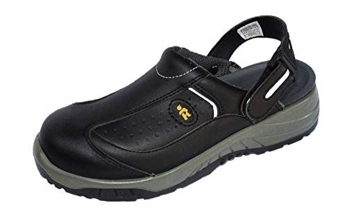 EuroRoutier Trendy Black Washable Zuecos Zapatos de Seguridad SB A E FO SRC (38 EU)