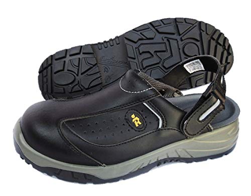EuroRoutier Trendy Black Washable Zuecos Zapatos de Seguridad SB A E FO SRC (38 EU)