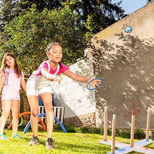 EUTOYZ Juguetes para Niños 3-7 Años, Juego de Lanzamiento de Anillos Juegos Jardin Juguetes Exterior para Niños Juegos Aire Libre para Niños Regalos Niño 3 4 5 6 7Años Niños