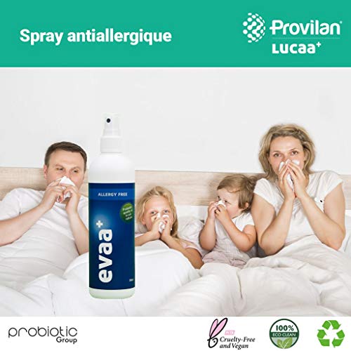 EVAA+ Spray Contra Alergias | Anti Ácaros con Probioticos 300 ml | Producto Sostenible | Bio, Vegan & Natural.