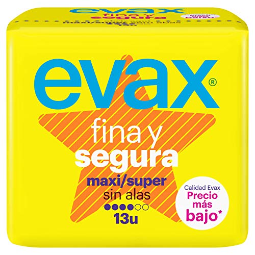 Evax Fina y Segura Maxi Compresas - 13 unidades