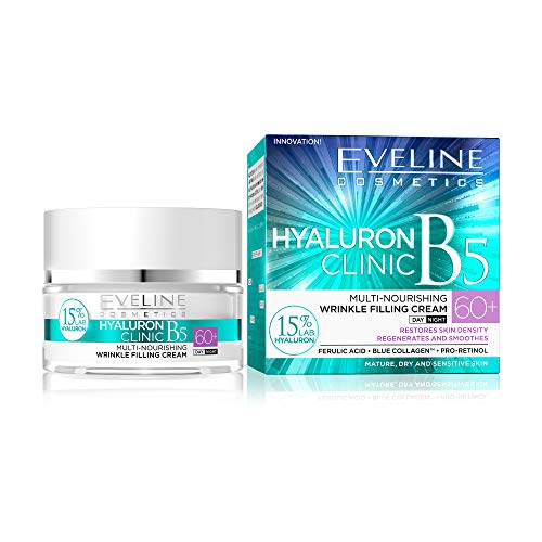 Eveline Cosmetics - Crema ácido hialurónico Antiarrugas Crema 60+, 50 ml