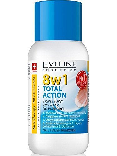 Eveline Cosmetics Nail Therapy Total Action Nail Polish Remover Zmywacz do paznokci bezacetonowy 8w1 150 ml