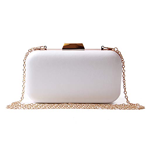 EVEOUT Bolso de Novia con Cuentas Flor Perlas para Novias,Bolso de Mano para Mujer en Piel Bolso de Fiesta para Mujer Bolso BandoleraRetro Pequeño Bolsos de Cadena para Niña