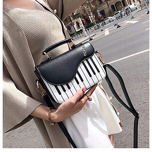 EVEOUT Las Señoras Con Estilo de Piano Patente Bolso Hombro, Bolso bandolera para mujer