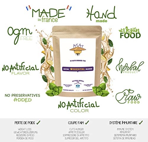 EVERWOL-ATAI/TÉ ARTISANAL/INFUSIÓN ENERGISANTE 100% NATURAL/TÉ ADELGAZANTE BOOSTER / 25 INFUSIONES DE FIBRA DEGRADABLE EN KRAFT RECICLABLE.