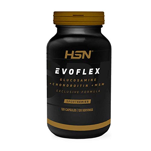 Evoflex de HSN | Glucosamina + Condroitina + MSM | Suplemento para las Articulaciones, Antiinflamatorio Natural | Sin Pescado, Sin Gluten, Sin Lactosa, 120 cápsulas