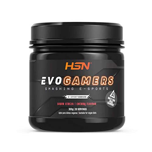 Evogamers de HSN | Suplemento para Jugadores de Videojuegos | Con Cafeína | Nootrópico, Rendimiento Cognitivo, Disminuye la Fatiga Mental | Vegano, Sin Gluten, Sin Lactosa, Sabor Cereza, 30 servicios