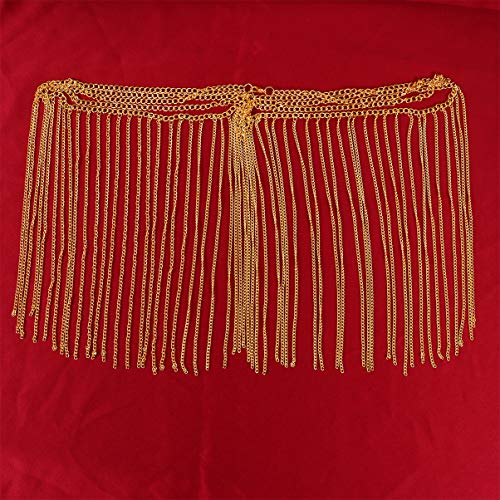 EXCEART Cadena de la Cabeza máscara de la Mascarada Cadena Cadena de la Cara joyería para Mardi Gras Bola Discoteca Fiesta Suministros (Dorado)