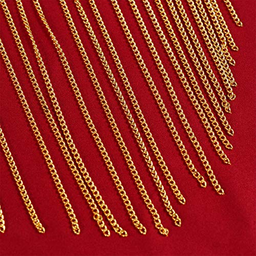 EXCEART Cadena de la Cabeza máscara de la Mascarada Cadena Cadena de la Cara joyería para Mardi Gras Bola Discoteca Fiesta Suministros (Dorado)