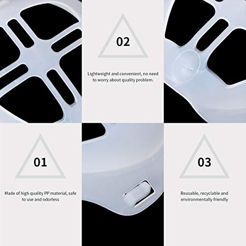 EXCEART Soporte de Máscara Máscara Soporte Interno Máscara de Tela Casera Soporte Interno Maquillaje Conveniente Máscara Protectora Marco para Lápices Labiales Respiración Cómoda 10Pcs