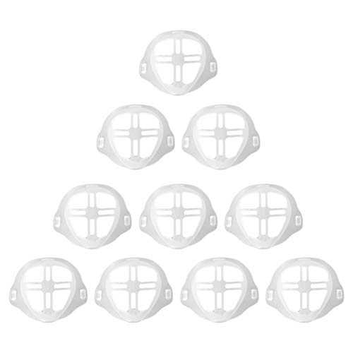 EXCEART Soporte de Máscara Máscara Soporte Interno Máscara de Tela Casera Soporte Interno Maquillaje Conveniente Máscara Protectora Marco para Lápices Labiales Respiración Cómoda 10Pcs