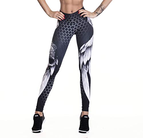 Excess Leggins Mujer Fitness Yoga Mallas Deportivo Pilates Running Gimnasio Maillot de Ciclismo Mochila Portatil de Regalos 3D Italiano push up de Fiesta Mujer Sexy Alas Gris L