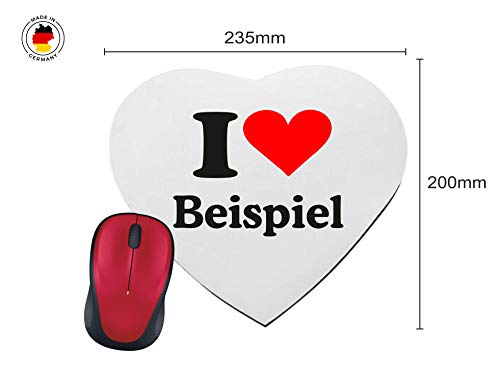EXCLUSIVO: Corazón Tapete de ratón "I Love Erasmus" , una gran idea para un regalo para sus socios, colegas y muchos más!- regalo de Pascua, Pascua, ratón, Palmrest, antideslizante, juegos de jugador, cojín, Windows, Mac OS, Linux, ordenador, portátil, PC