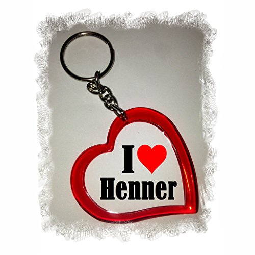 EXCLUSIVO: Llavero del corazón "I Love Henner" , una gran idea para un regalo para su pareja, familiares y muchos más! - socios remolques, encantos encantos mochila, bolso, encantos del amor, te, amigos, amantes del amor, accesorio, Amo, Made in Germany.