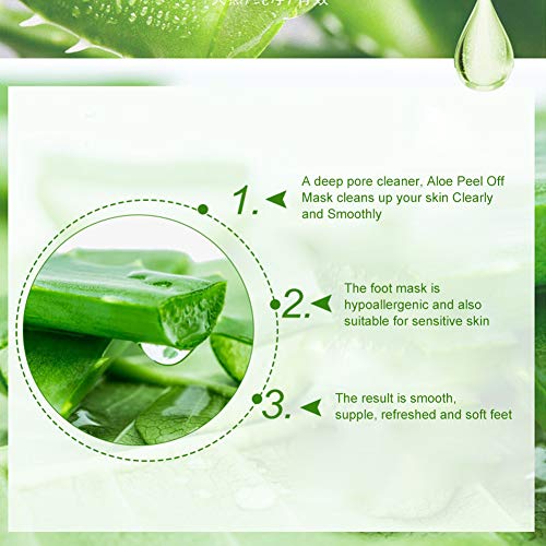 Exfoliante Pies, Mascarilla de Pies, Foot Peel Mask, Exfoliantes de Pies Peeling Quita Callos, Foot Peeling Mask Hidratante y Blanqueadora