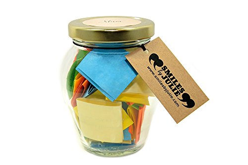 Éxito e inspiración en un bote,un mes de citas profundas y motivadoras en un nuevo estilo, bote de cristal italiano Orcio, 314 mlIdeal para regalo.31 citas para mostrar a tus amigos y familia cuánto los valoras y crees en ellos.Con citas en inglés como "B