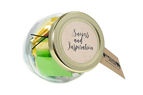 Éxito e inspiración en un bote,un mes de citas profundas y motivadoras en un nuevo estilo, bote de cristal italiano Orcio, 314 mlIdeal para regalo.31 citas para mostrar a tus amigos y familia cuánto los valoras y crees en ellos.Con citas en inglés como "B