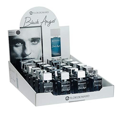 Expositor 23ud. Mini Colonia Black Angel para hombre. Con Téster de regalo. 24 x 18ml
