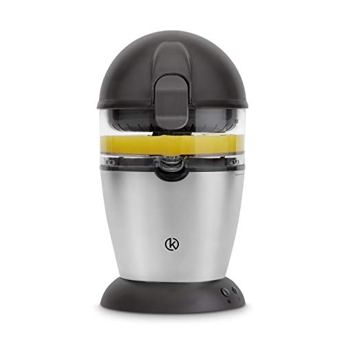 Exprimidor de zumo completamente automatico | Exprimidor Electrico de naranjas, Limones, Cítricos | 400 ml | Acero Inoxidable | + Receta Gratis (PDF)