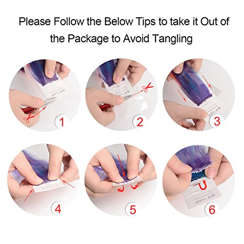 Extensiones de pelo liso de color con clip de 55,88 cm, modernos postizos para fiestas con reflejos rosas, 10 unidades