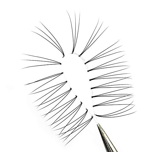 Extensiones de pestañas de volumen 3D D Curl 0.10 Bandeja de mezcla 8mm 10mm 12mm 14mm .10 Extensiones de pestañas 3D Bandejas mixtas Fan prefabricado Pestañas de racimo ruso por EMEDA