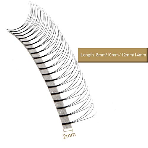 Extensiones de pestañas de volumen 3D D Curl 0.10 Bandeja de mezcla 8mm 10mm 12mm 14mm .10 Extensiones de pestañas 3D Bandejas mixtas Fan prefabricado Pestañas de racimo ruso por EMEDA