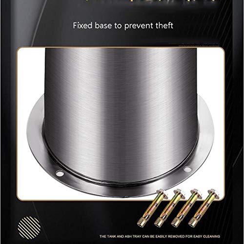 Exterior Ceniceros de Pie Piso exterior Ceniceros soporte de acero inoxidable cepillado Cenicero Ceniza barril vertical de pedículo humo Planta Cenicero Ceniza del barril por un centro comercial del h