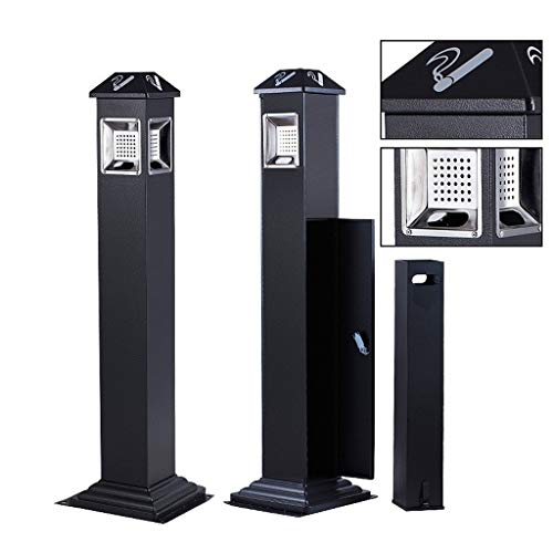 Exterior Ceniceros de Pie Piso exterior Ceniceros soporte de acero inoxidable cepillado Cenicero Ceniza barril vertical de pedículo humo Planta Cenicero Ceniza del barril por un centro comercial del h