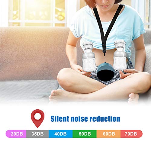 Extractor de leche eléctrico doble, Sacaleches doble Eléctrico Recargable Portátil, 4 modos 10 niveles lactancia Saca leche LED pantalla BPA Free Succión de Leche Materna y Masaje de Senos