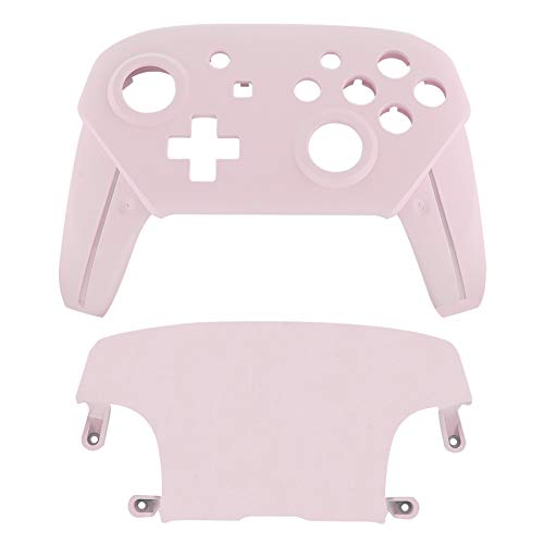 eXtremeRate Carcasa para Nintendo Switch Pro Funda Delantera Placa Trasera Cubierta de Tacto Suave DIY Shell de reemplazo Case para Nintendo Switch Pro-Controlador NO Incluido (Sakura Rosa)