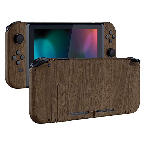 eXtremeRate Carcasa para Nintendo Switch,Funda Completa para Mando Controlador Consola Joy-con de Nintendo Switch Shell de Bricolaje reemplazable con Botón Completo (Grano de Madera)