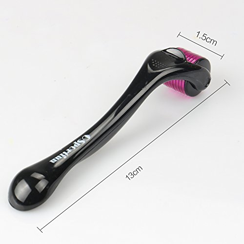 EXTSUD Derma Roller, 0.25mm 540 microagujas de titanio, uso doméstico, cuidado de la piel, rodillo de aguja facial y herramientas de masaje de belleza para cara, ojos, cuerpo