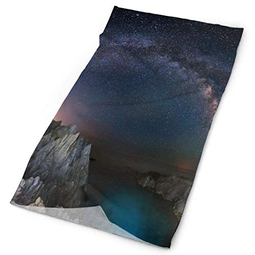 Eybfrre Diadema Noche Estrellada, Vía Láctea, Exposición Larga, Roca Bufanda al Aire Libre Polaina Cuello Envoltura para la Cabeza Banda para el Sudor Ropa Deportiva