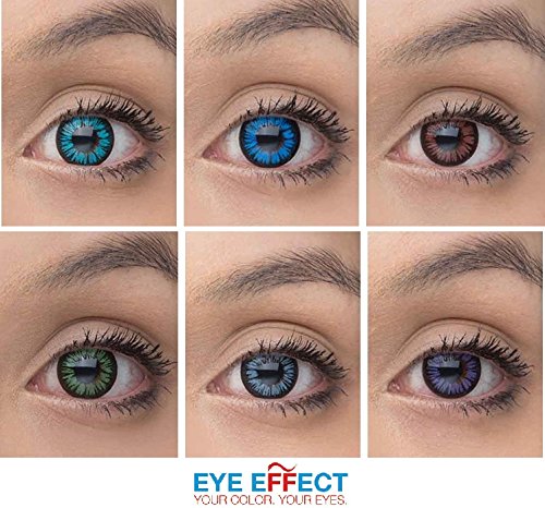 Eye-Effect - Lentillas de colores, sensación natural, incluye un recipiente para lentillas gratuito