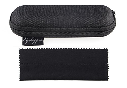 Eyekepper Filtro de luz UV (UV400) protección contra la fatiga gafas de ordenador anti luz azul bloqueo de memoria marco de flexión, amarillo lentes teñidos (Negro Rojo,+1.50)