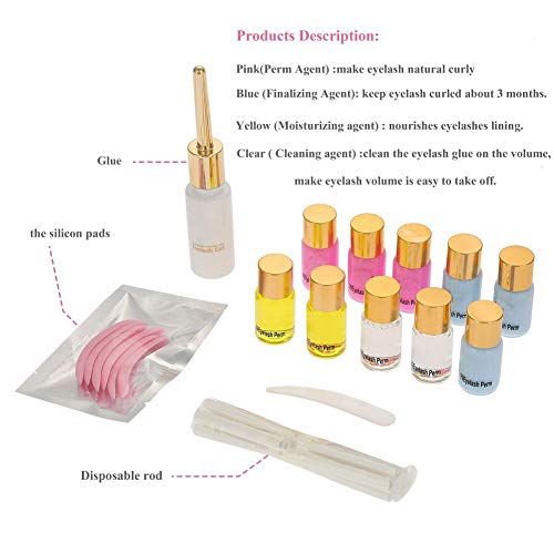 Eyelash Lifting Set-Set de extensión de pestañas, kit de inicio, conjunto de pestañas de belleza, juego de 7 piezas, ideal para fiestas, regalos para madres, cumpleaños