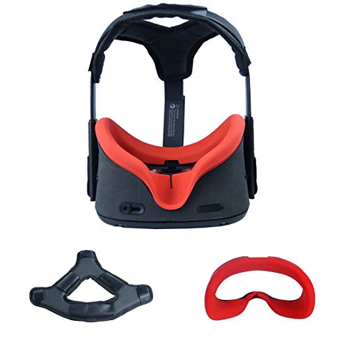 Eyglo Headband Head Strap +VR Cover para Oculus Quest VR Headset Reduzca la Presión de la Cabeza Proteja la Cabeza Accesorios de Oculus Quest Cómodo Head Pad (Rojo)