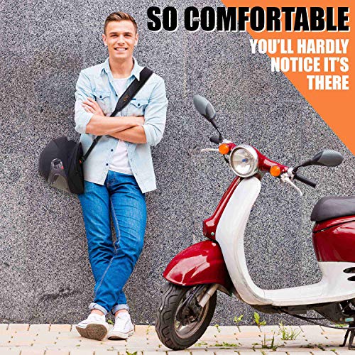 EZ GO Porta Cascos para Moto - Correa de Transporte Ajustable Manos Libres para Casco - Alternativa Ligera y Cómoda a la Bolsa para Casco - Accesorio de Moto Hombre o Mujer
