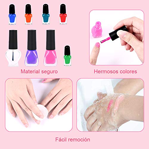 Fabu Juguete de La máquina de Uñas para Chicas, Niñas Pegatinas de Verano Autoadhesivas Regalo de Princesa para Niñas en Fiesta Cumpleaños Navidad